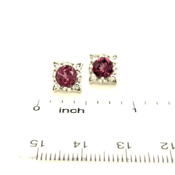 Natural Spinel Diamond Earrings 14k Y Gold 2.04 TCW Certified 211195 - Picture 8 of 9